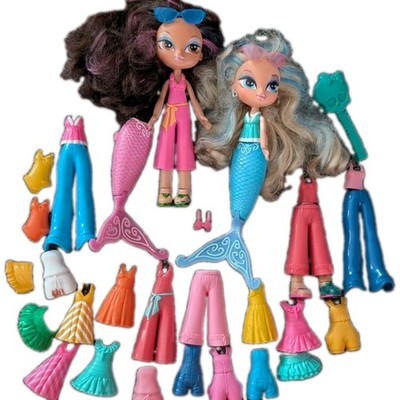 Vintage Bratz Kidz Puppen Snap On Kleidung Paket Cloe Yasmin Meerjungfrau Outfits Restposten