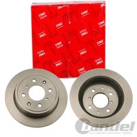 2X TRW Bremsscheiben 239Mm Voll Hinten Passend FÜR Honda Accord Civic Concerto