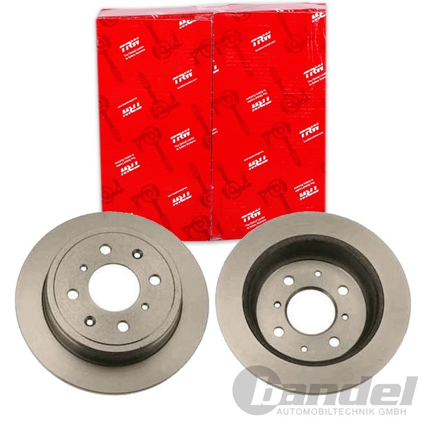 2X TRW Bremsscheiben 239Mm Voll Hinten Passend FÜR Honda Accord Civic Concerto-image