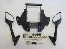 NMAX125/155 V3 2025+ Mirror Relocation Bracket Clamp + Carbon Look Mirrors