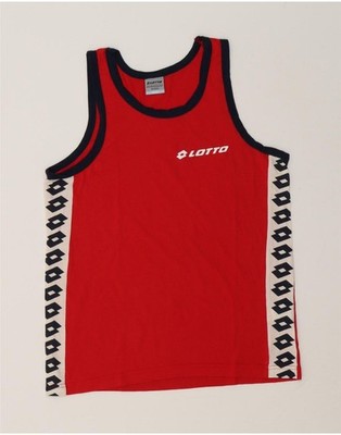 Lotto Jungen Grafik T-Shirt Oberteil 15-16 Jahre rot Colourblock Baumwolle AO18