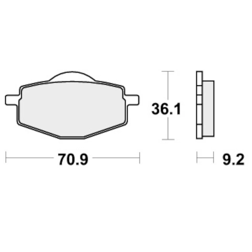 Pastillas de freno para YAMAHA XT 350 1985-1996 Front Street SBS Foto 2 de 4