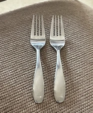 Set of 2 Oneida Stafford Dinner Forks Satin 18/10 Stainless Steel 7 3/4 in