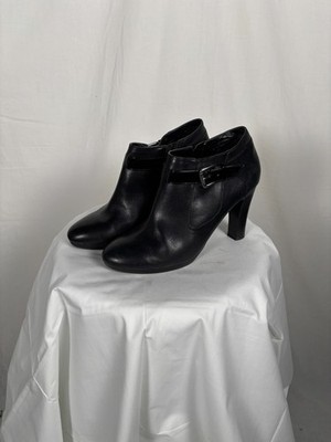 Lauren Ralph Lauren Maleah Women s Size 7.5B Black Leather High Heeled Booties