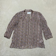 Ba&sh Dalas Blouse Top Women's UK 12 Size 3 Metallic Sheer Silk Blend Abstract