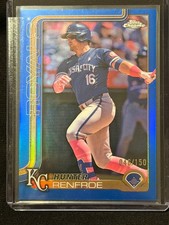 Hunter Renfroe 2025 Topps Chrome Blue Refractor #46/150 - Kansas City Royals