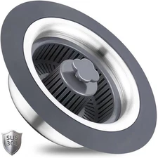 3 in 1 Kitchen Sink Drain Strainer and Stopper 4.2 x x 1.4 inches, Silver 