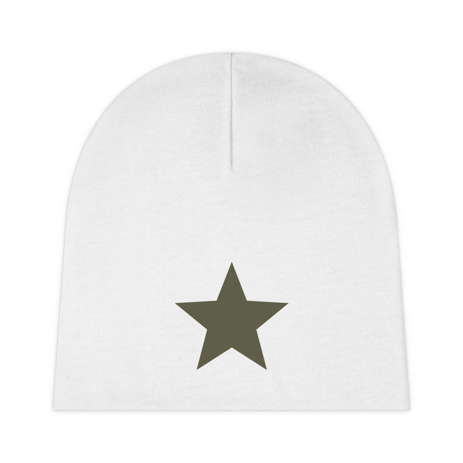 Olive Star Baby Beanie