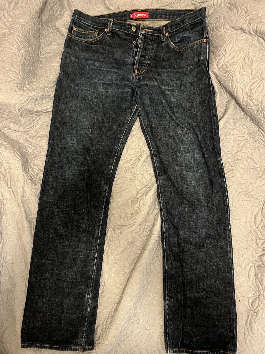 Supreme Denim Slim Fit Blue Jeans Made in USA W34 | eBay