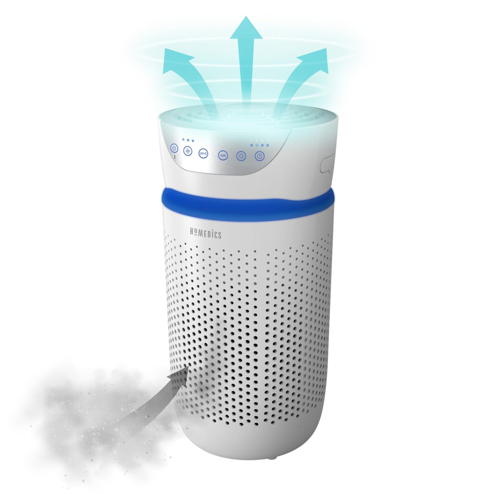 HoMedics 5-in-1 TotalClean Air Purifier, for Bedroom & Home, Small, White