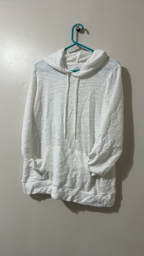 Belle Beach White Kim Gravel Hoodie Medium