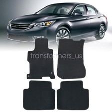 For 2013-2017 Honda Accord Sedan Front Rear Floor Mats Carpet Black Velour