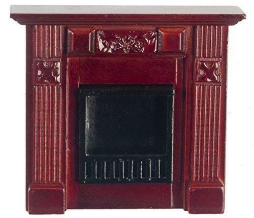 Dolls House Miniature Furniture Mahogany Victorian Bedroom Fireplace