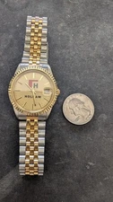 Holnam Cement Co. Vintage Promo Watch Two-Tone Date 1980s Quartz Industrial
