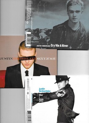 3 x JUSTIN TIMBERLAKE - sexyback DIGI + cry me a river + like i love you  - CD s