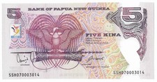 Papua New Guinea 5 Kina, 2007, P-34, UNC