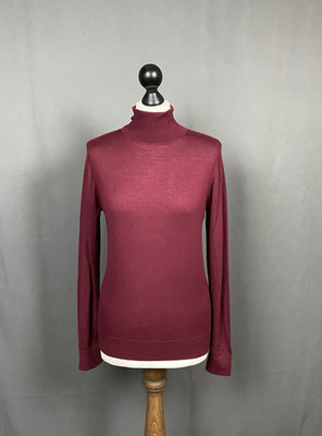 NEUWERTIG! N.Peal London Damen Lila Kaschmir Rollkragen Pullover Gr.L