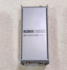 Klark Teknik Mic Booster CM-1 Inline Microphone Preamp Phantom Power XLR Silver