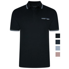Image of KAM Polo Shirt Tipped Collar and Cuff Cotton Pocket Men's Plus Size 2XL-8XL 5537