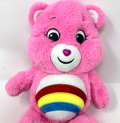 Care Bears Cheer Bear Plush Pink Rainbow Belly 12'' Basic Fun 2021