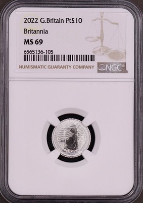 NGC MS69DPL 2022 イギリス Charity&Patronage 2022 £10 Great Britain NGC MS69 1/10 oz .9995 Platinum Britannia