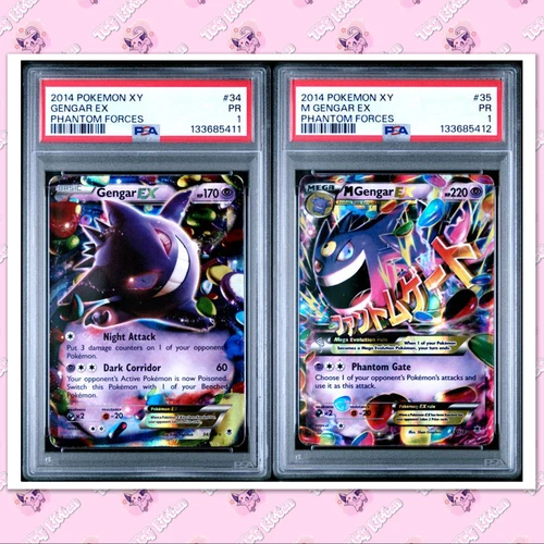 *SEQ SET* PSA 1 Gengar EX 34/119 35/119 Phantom Forces TCGKITTEN