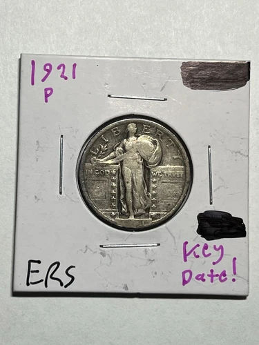 1921 STANDING LIBERTY SILVER QUARTER VF KEY DATE NICE STRIKE