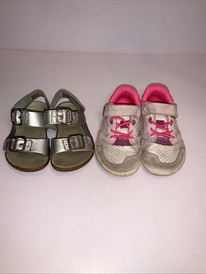 Lot of 2 Toddler Girls Merrell Shoes Sandals Sneakers Size US 4.5M & 5.5M
