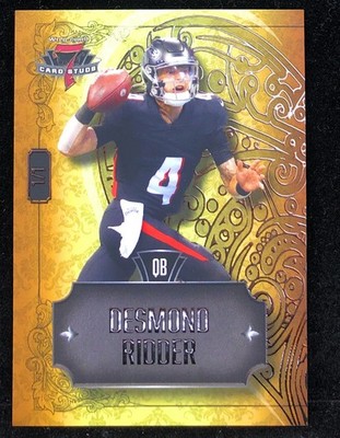 2023 Wild Card Studs Promo Desmond Ridder Right Spade Gold Foil Rainbow #1/1