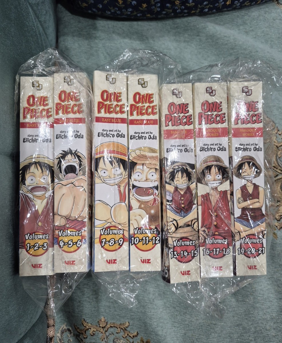 One Piece (3-in-1 Edition) 7 books English Manga Set 1-7 (Vol. 1