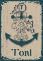 Notizbuch A5 Personalisiert Anker Design 120 Seiten, Schreibheft, Tagebuch