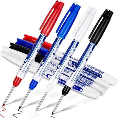 4 Pcs Deep Reach Markers Long Nose Waterproof Deep Hole Marker Carpent