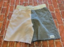 Abercrombie Kids Girls Sweat Shorts Sz 15 16 15/16 Pink Gray Pull On