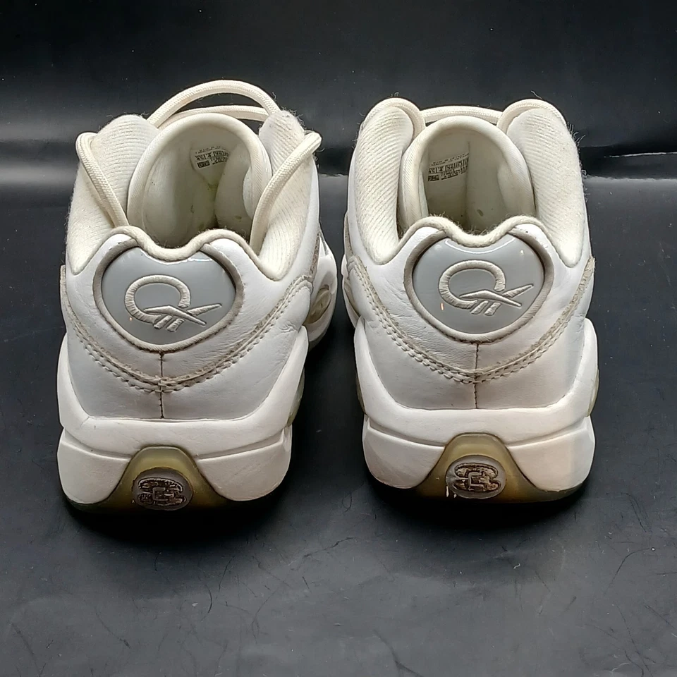 Reebok Question Low  Grey Toe kids size 4 and a 1/2 color white. - Image 2 of 4