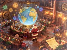 Santa's Command Center Christmas Puzzle 500 Pieces Wood Puzzle New