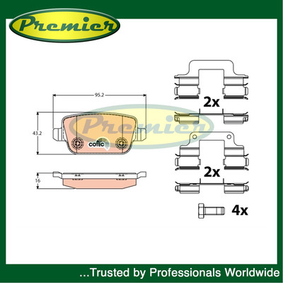 Premier Rear Brake Pads Set Fits Land Rover Freelander 2 2006-2014