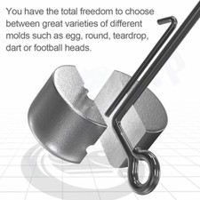 50~200Pcs Jig Hooks 90 Degree Aberdeen Heavy Wire Round Bend DIY Jig Head Tackle — image 3