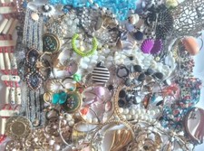 1 Pound LB Vintage to Modern Broken Jewelry Lot Harvest DIY Repair Crafts