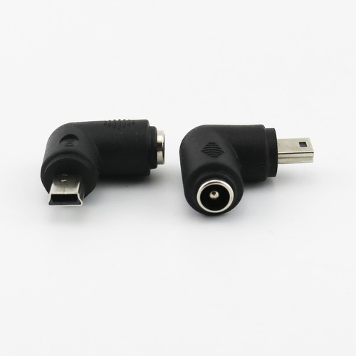 DC 5.5 x 2.1mm Female To Mini USB B 5 Pin Male Right Angle Power Supply Adapter - Picture 7 of 8