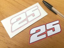 Josh Brooks Race Number 25 - 2020 (Small Pair) - UK Seller