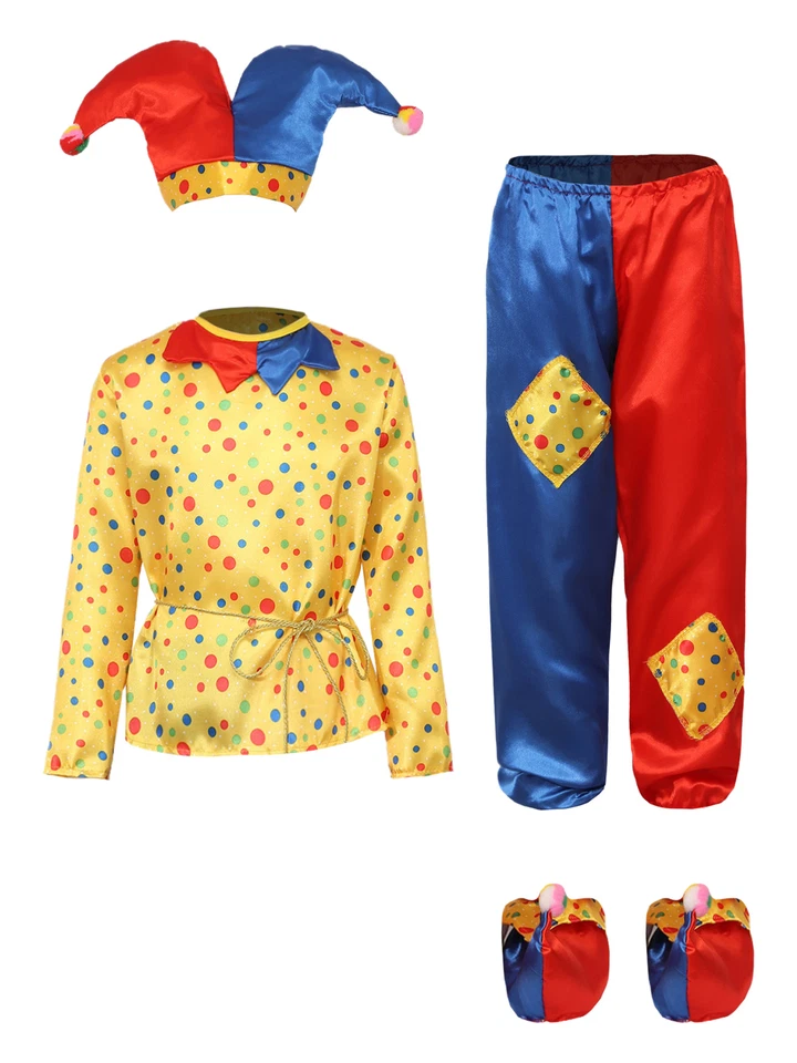 Unisex Niños Conjunto Lunares Disfraz Zapatos Fundas Conjunto Fiesta Top Niñas Pantalones Foto 3 de 3