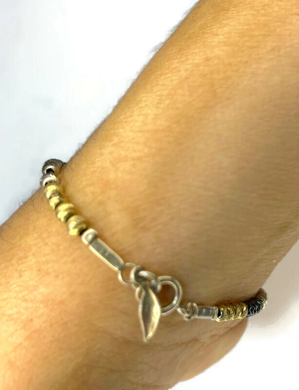 Bracelet GoldFild Laser cut Beads Silver/Gold /Black /Women Unique /Elegant Gift - Image 3 of 3