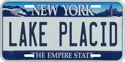 Lake Placid New York Metal License Plate