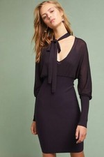 NWT ANTHROPOLOGIE NECKTIED COLUMN DRESS- SIZE SMALL