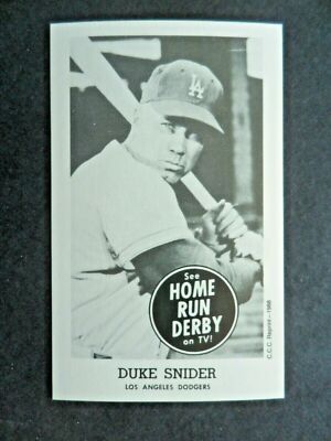 1959 Duke Snider LA Dodgers Home Run Derby TV Show 1988 Reprint Card | eBay