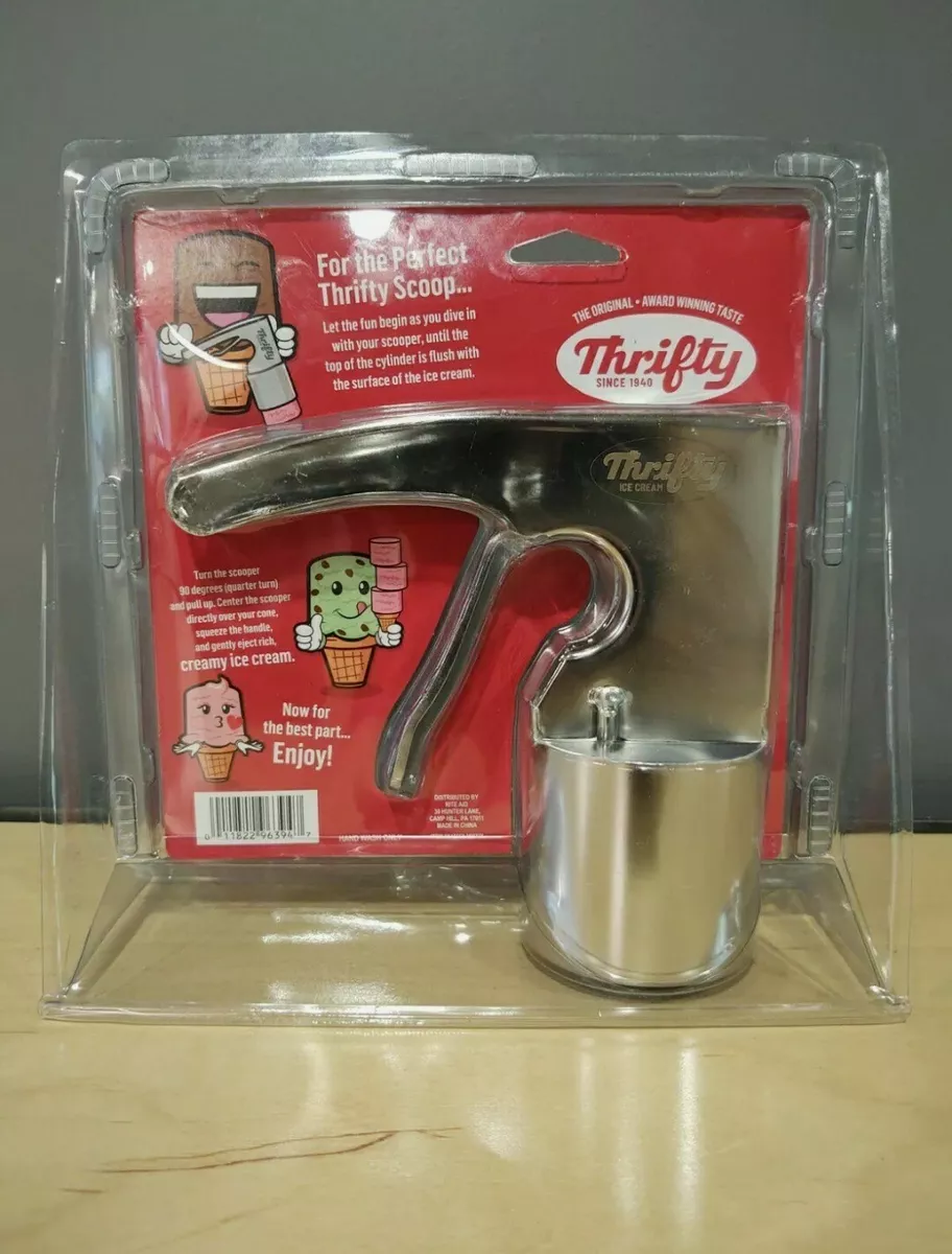 Thrifty Old Time Ice Cream Scooper Rite Aid, Original Stainless Steel Scoop,  Cylinder Ice Cream Scoop with Trigger, Commercial Grade Stainless Steel Ice  Cream Scoop, Ice Cream Scooper with Trigger 