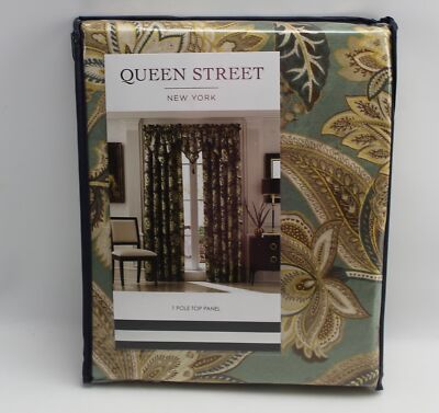 Queen Street 1 Pole Top Panel 50'' X 84'' 2 Inch Header Ventura Green