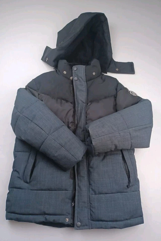 Zeroxposur Youth Large 10/12  Winter Coat Jacket Black Dark Gray Attachable Hood - Image 2 of 4