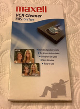 Maxell VP-100 VCR Head Cleaner VHS Dry Type Read Disc