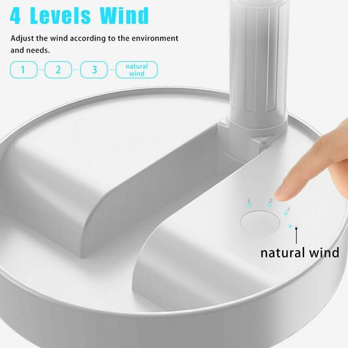 Portable Stand Fan Folding USB Rechargeable Telescopic Table Floor Fan US STOCK - Picture 6 of 11